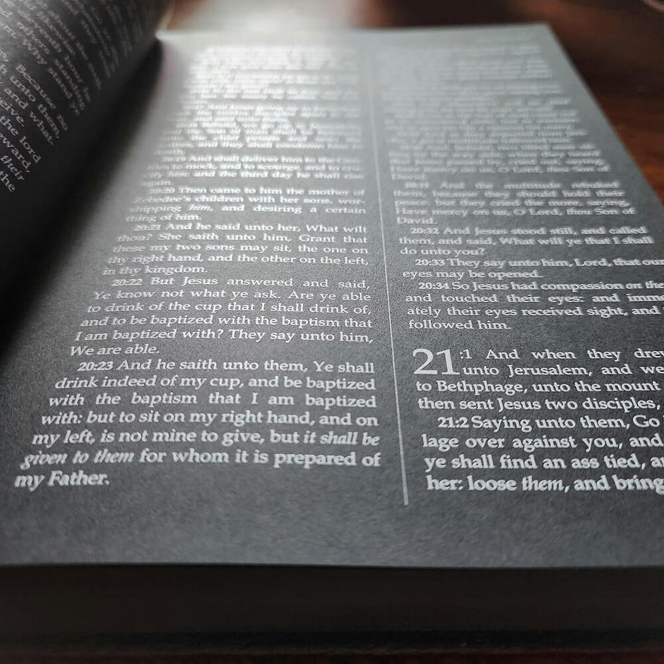 Monochrome Bible | The Bible On Black Paper – MONOCHROME BIBLE