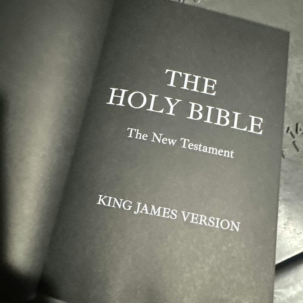 Hardcover Edition The Bible on Black Paper