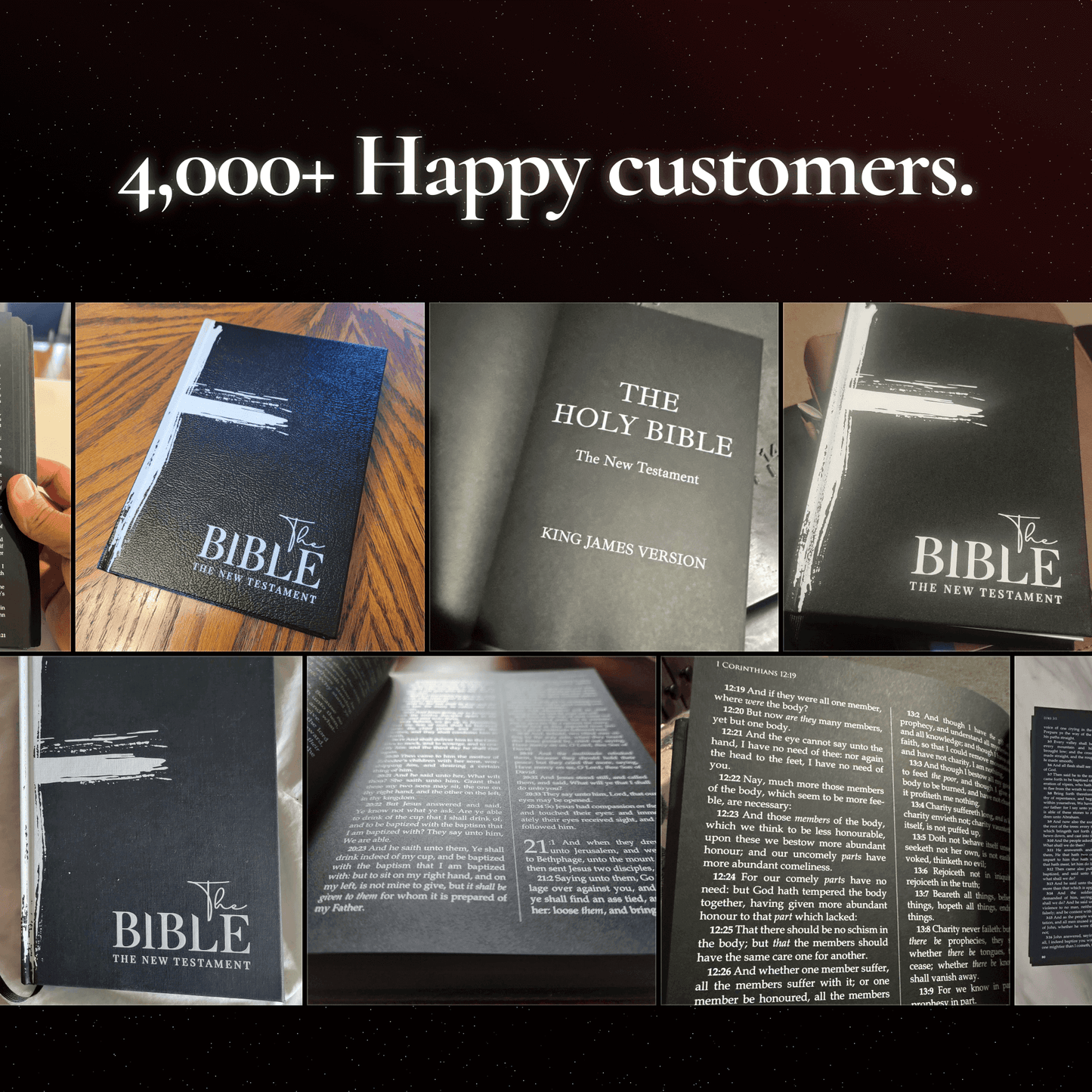 Hardcover Edition The Bible on Black Paper