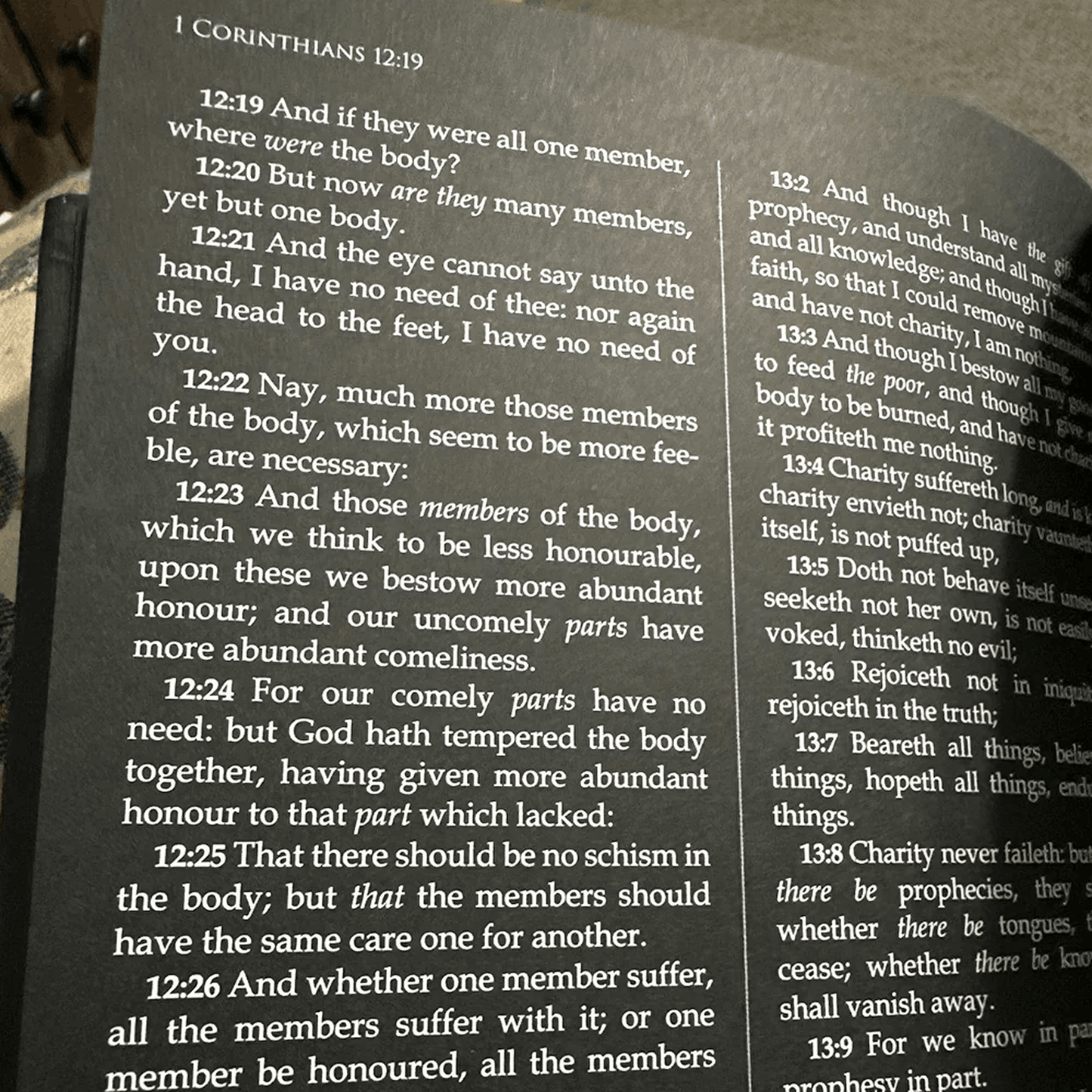The New Testament Bible on Black Paper