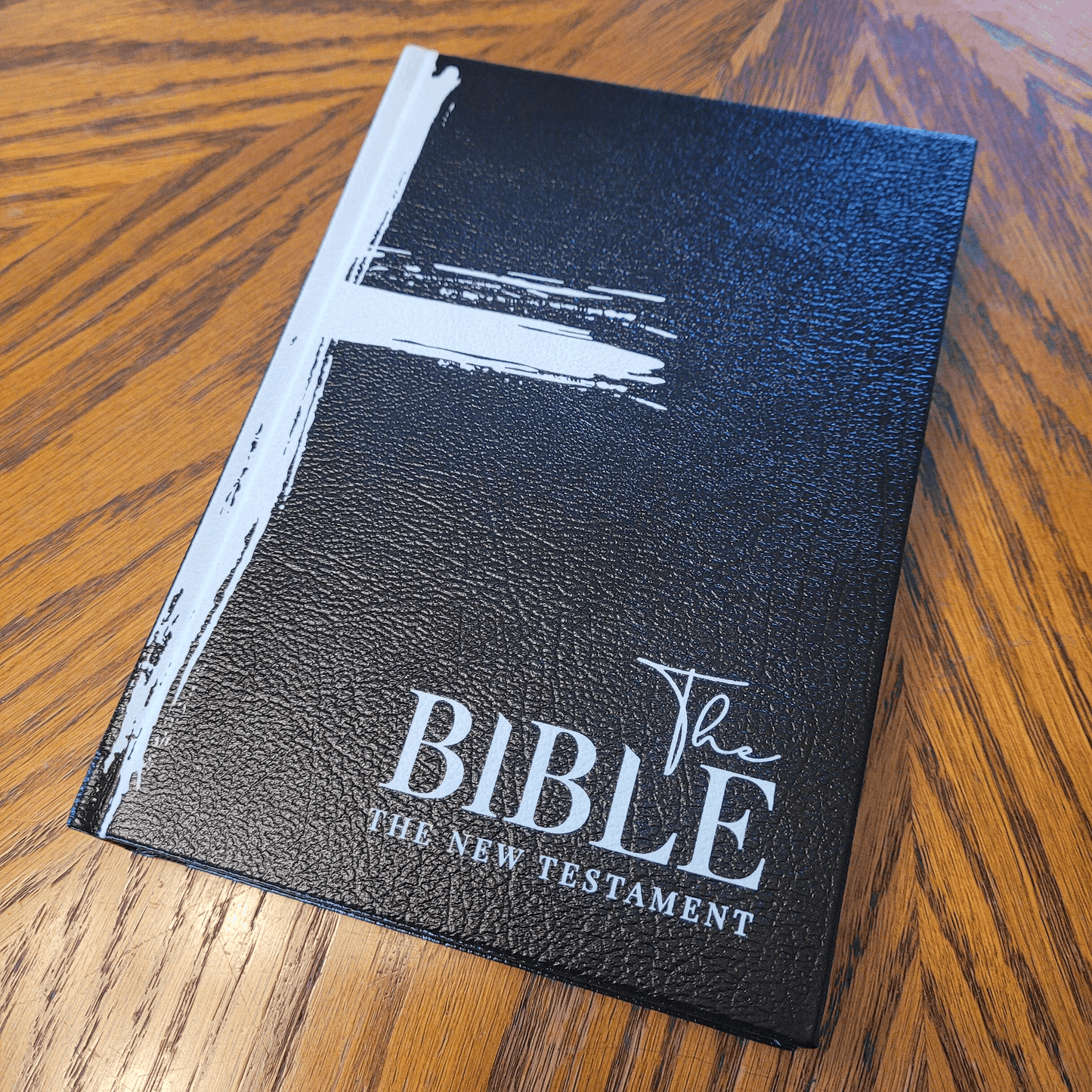 The New Testament Bible on Black Paper