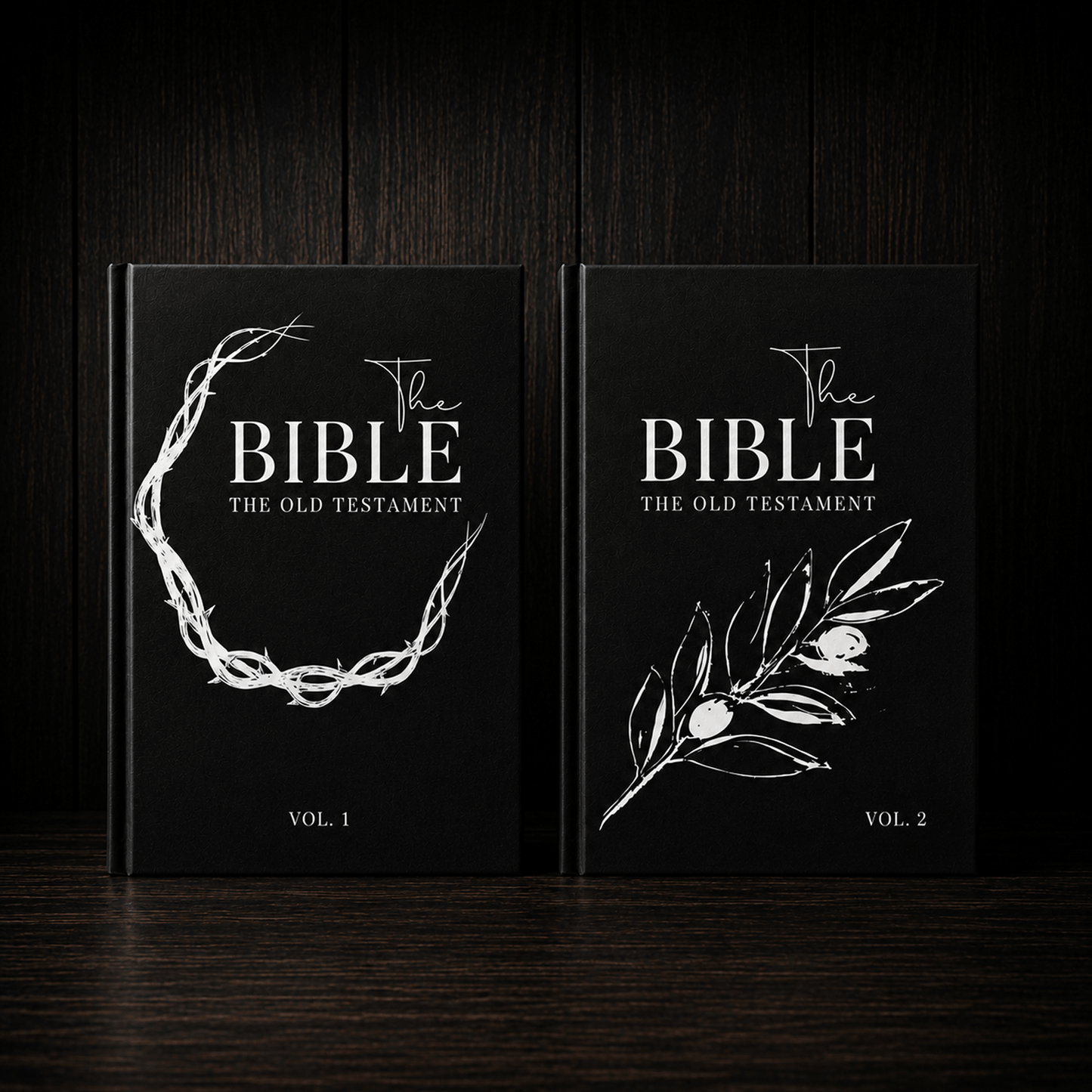 The Old Testament Bible on Black Paper