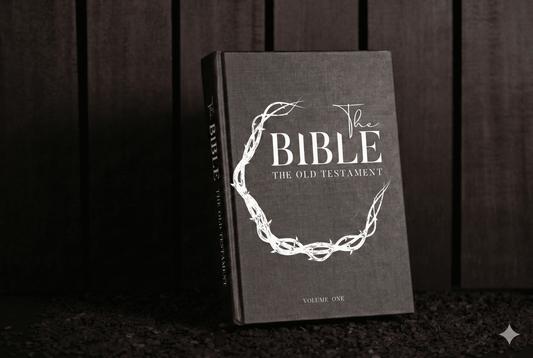 The Old Testament (Volume 1 & 2) Bible on Black Paper