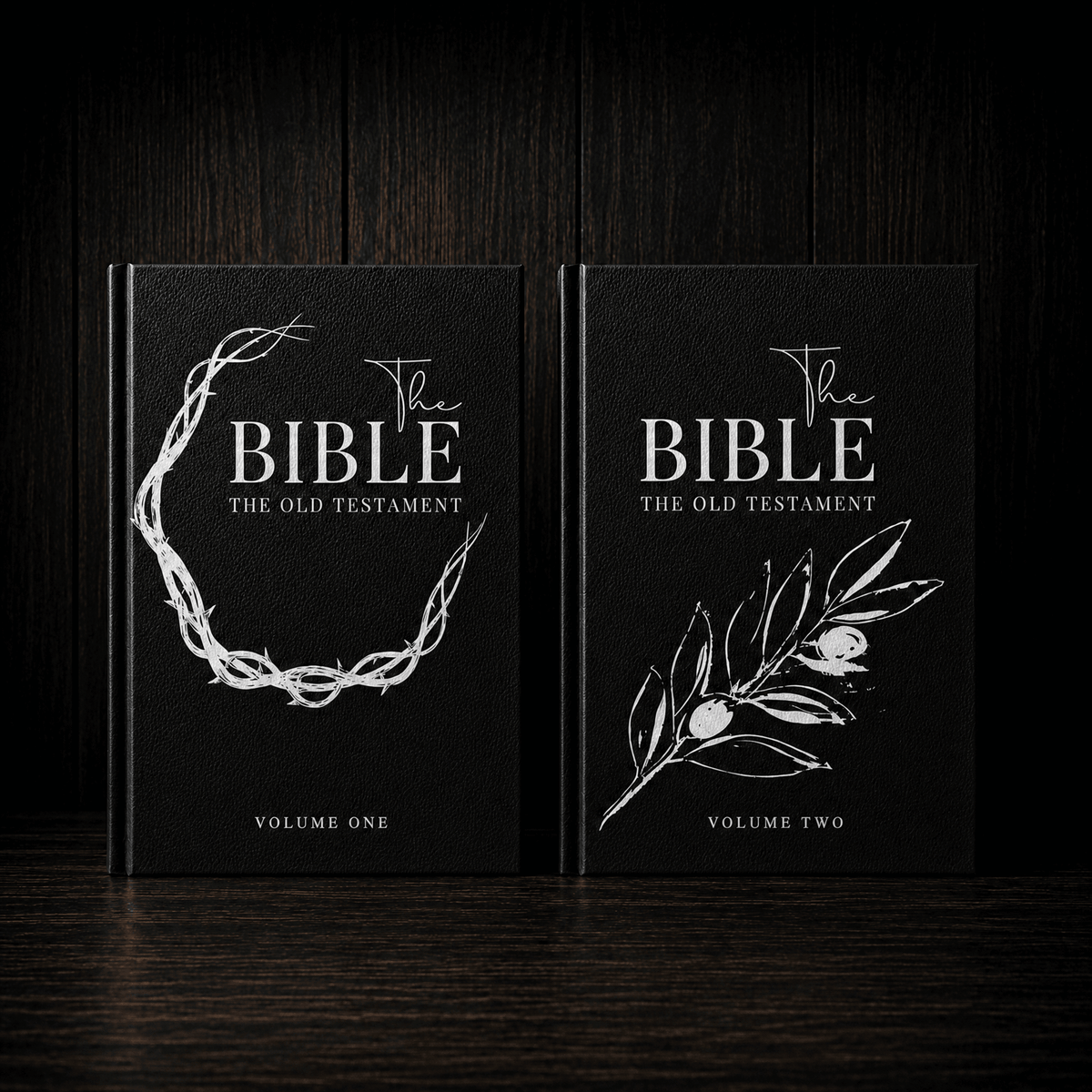 The Old Testament Bible on Black Paper
